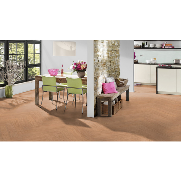 Hywood Hybridboden Eiche Spessart Fischgrät lackiert lebhaft - Herringbone Collection