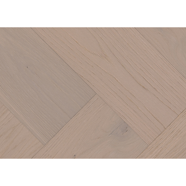 Parkett Eiche Borkum Fischgrät Greige lackiert ausgeglichen - Herringbone Collection