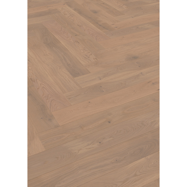 Parkett Eiche Amrum Fischgrät Taupe lackiert ausgeglichen - Herringbone Collection