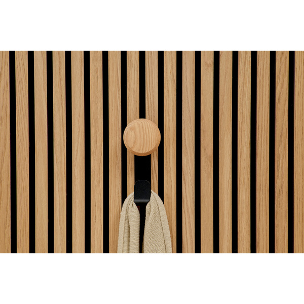 SilentDesign LivingWall Function Haken kurz mit Holzknopf Jesper 190x100x55mm