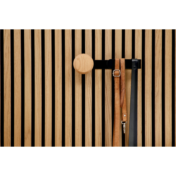 SilentDesign LivingWall Function Haken lang mit Holzknopf Jesper 270x100x55mm