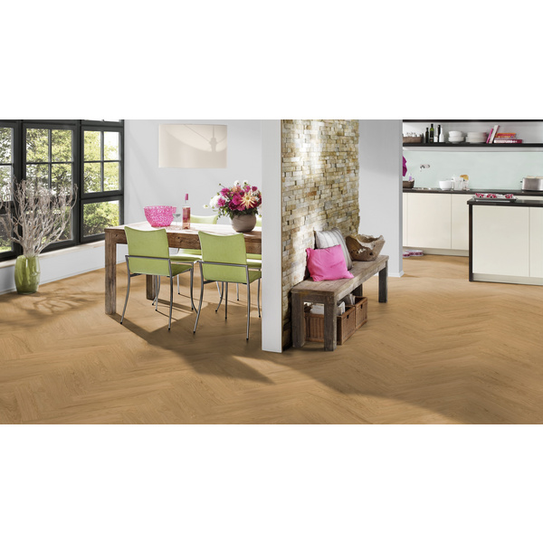 Hywood Hybridboden Eiche Gran Sasso Fischgrät natur-geölt lebhaft - Herringbone Collection