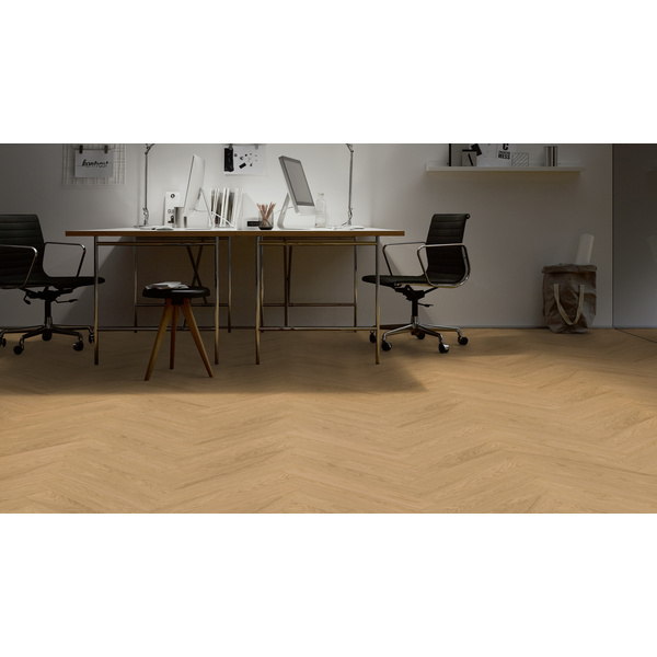 Hywood Hybridboden Eiche Gran Sasso Fischgrät natur-geölt lebhaft - Herringbone Collection