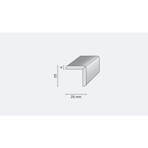 Faltwinkelleiste FWL 50 Uni kristallweiß 2400x50x4mm