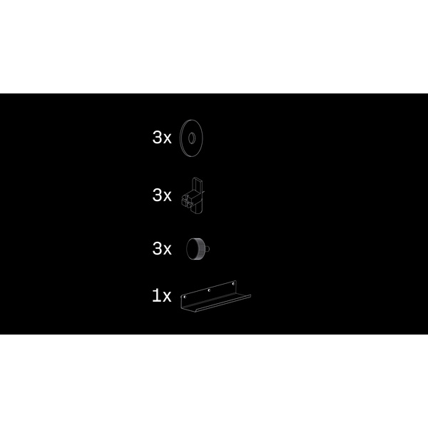 SilentDesign LivingWall Function Metallregal Arne 820x155x100mm