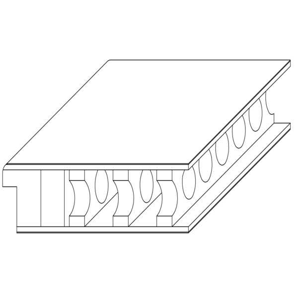 Zimmertür CPL Esche Weiß glatt Röhrenspansteg KK1 Beanspruchungsgruppe N "STANDARD"