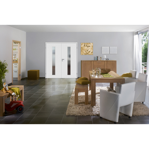 Zimmertür CPL Weißlack ähnlich RAL 9010 glatt Röhrenspansteg KK1 Beanspruchungsgruppe N "STANDARD"