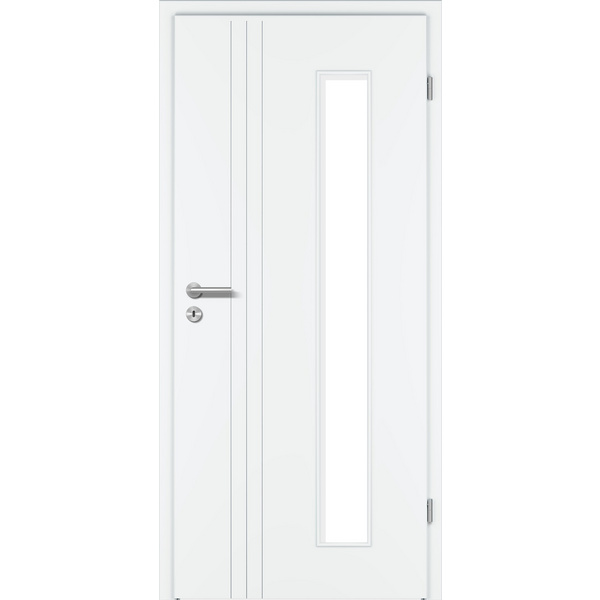 Zimmertür Weißlack exclusiv ähnlich RAL 9010 RY-443-S LA2-B Vollspan KK1 "ROYAL"