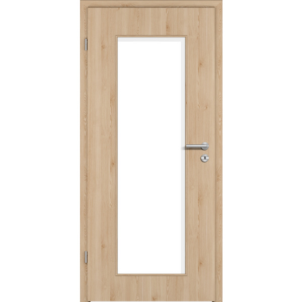 Zimmertür CPL T-Oak Nature glatt LA1 Vollspan KK1 "STANDARD"