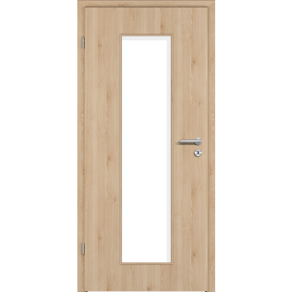 Zimmertür CPL T-Oak Nature glatt LA3 Vollspan KK1 "STANDARD"