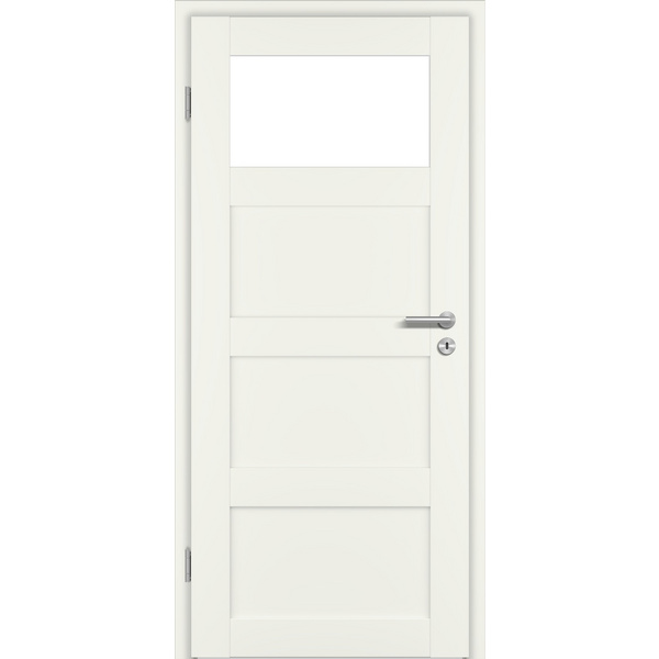 Zimmertür Weißlack ähnlich RAL 9010 STL4/1 LA Float klar MDF KK1 "STIL TYP ST"