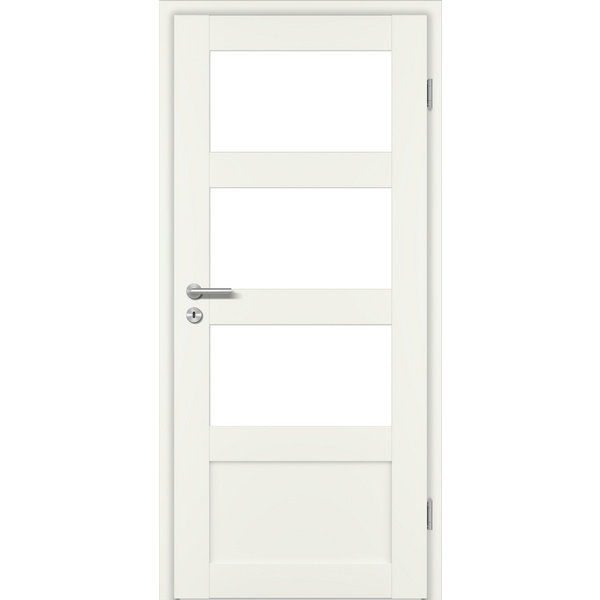 Zimmertür Weißlack ähnlich RAL 9010 STL4/3 LA Float klar MDF KK1 "STIL TYP ST"