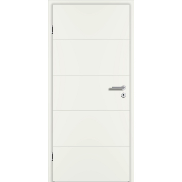 Zimmertür Weißlack exclusiv ähnlich RAL 9010 RY-251 Vollspan KK1 Beanspruchungsgruppe M "ROYAL"