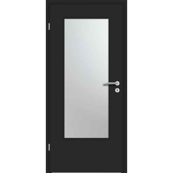 Zimmertür Lackfolie Schwarz glatt DIN-LA Vollspan KK1 "STANDARD"