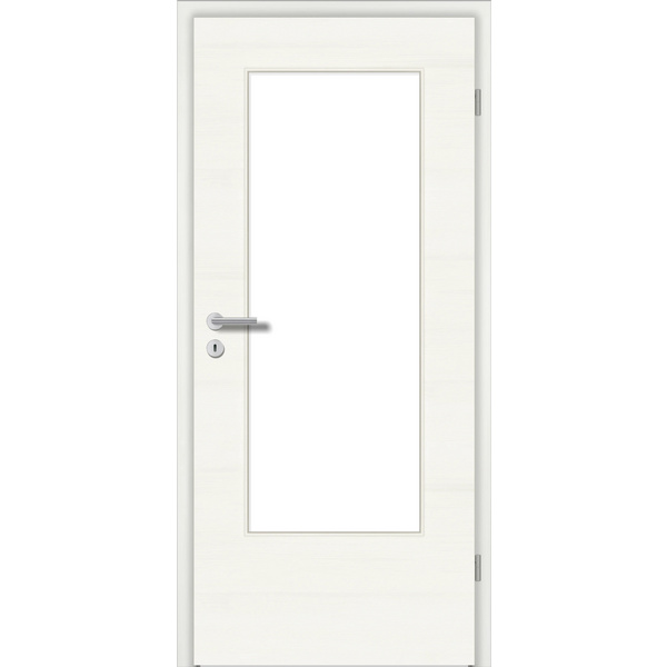 Zimmertür 2-flügelig CPL T-Whiteline DQ DIN-LA Vollspan KK1 "STANDARD"