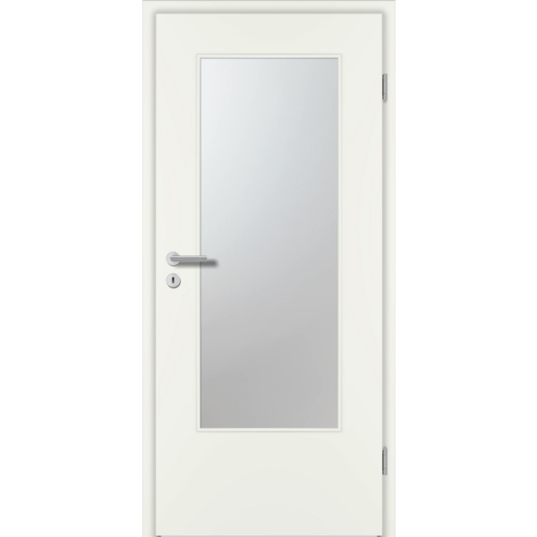 Zimmertür 2-flügelig Weißlack ähnlich RAL 9010 glatt DIN-LA Vollspan KK1 "STANDARD"