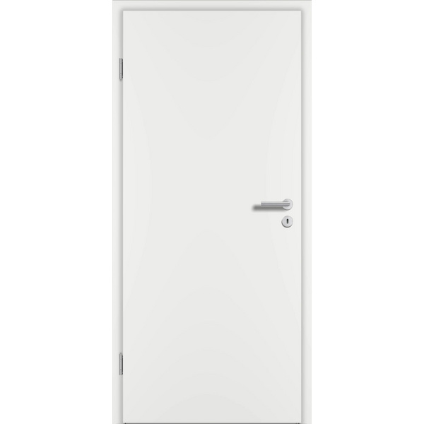 Schallschutztür CPL Weißlack ähnlich RAL 9016 glatt Vollspan KK3 SSK1 Beanspruchungsgruppe S mit Bodendichtung "FUNKTION"