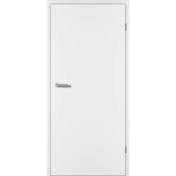 Zimmertür CPL Weißlack ähnlich RAL 9016 glatt Röhrenspan KK1 Beanspruchungsgruppe M mit Bodendichtung "STANDARD"
