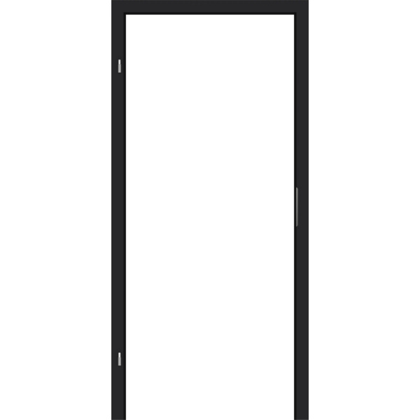 Wohnraumzarge Lackfolie Schwarz "STANDARD"