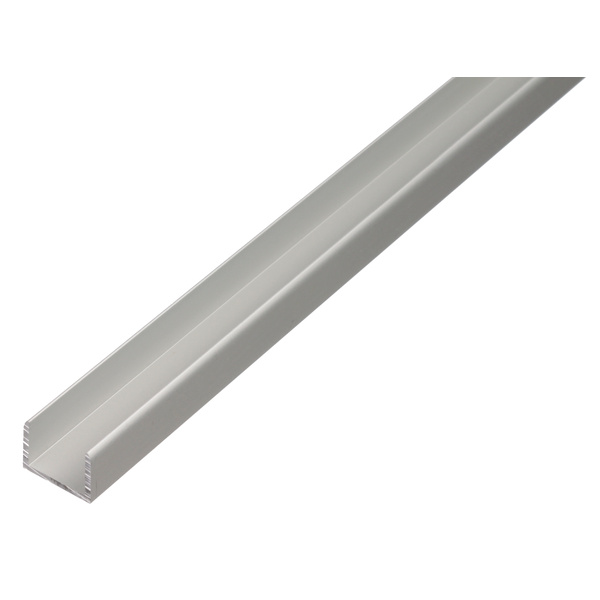 U-Profil selbstklemmend, Alu silber elox., LxBxHxS 2000x19,9x15x2mm