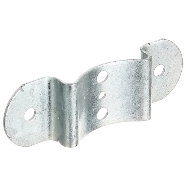 Zaun-Riegelbeschlag, f.Pfosten u.Halbrund- Zaunr.Ø80mm, feuerverzinkt, LxB 40x121mm