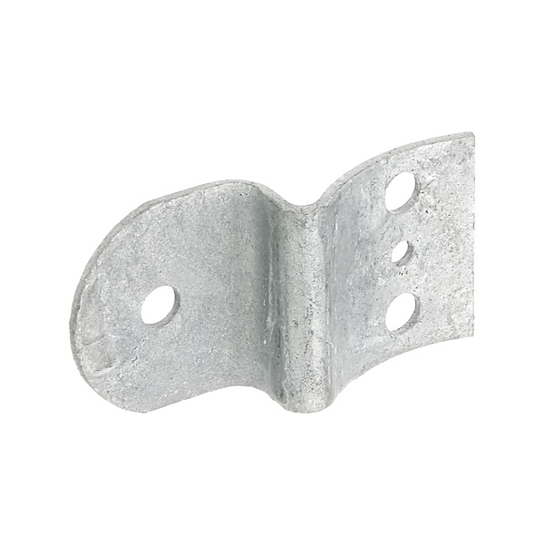 Zaun-Riegelbeschlag, f.Pfosten u.Halbrund- Zaunr.Ø80mm, feuerverzinkt, LxB40x78mm