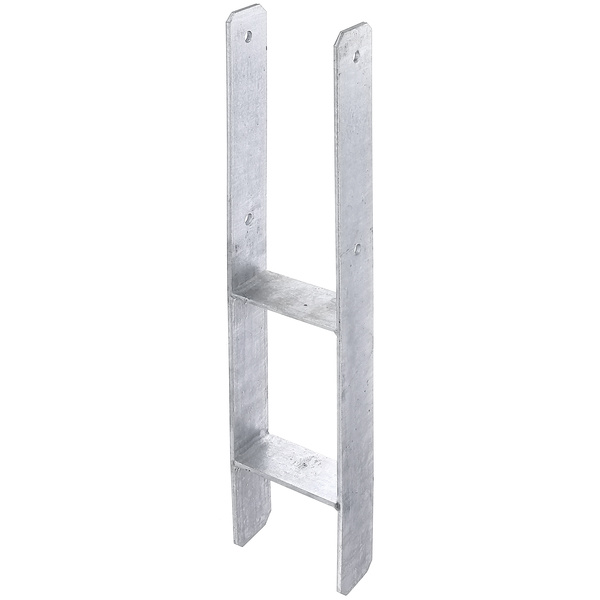 H-Pfostenträger, fvz, zEinbet., lichte Breite 121mm, Gesamthöhe 600mm, Stärke 5mm