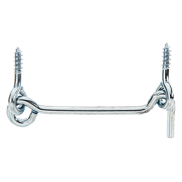 Sturmhaken, mit Öse, blau verzinkt, z.Einschrauben, Länge 76mm, Haken Ø4mm