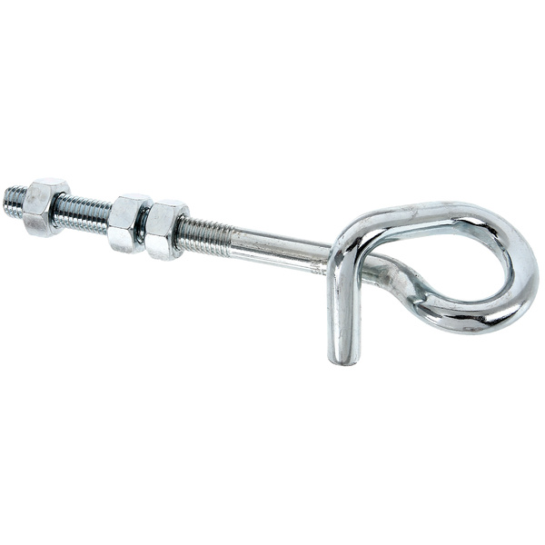 Schaukelhaken, mit Gewinde, galv. blau verzinkt, z. Durchschrauben, M12, L 180mm