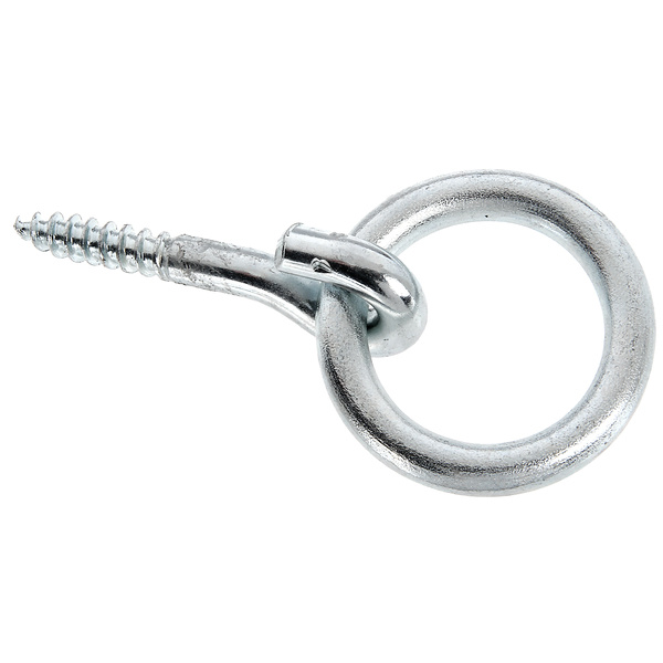 Schraubring, galv. blau verzinkt, z. Einschrauben, Länge 125mm, Außenmaß Ø65mm