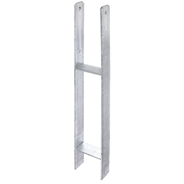 H-Pfostenträger, fvz, zEinbet., lichte Breite 116mm, Gesamthöhe 800mm, Stärke 6mm