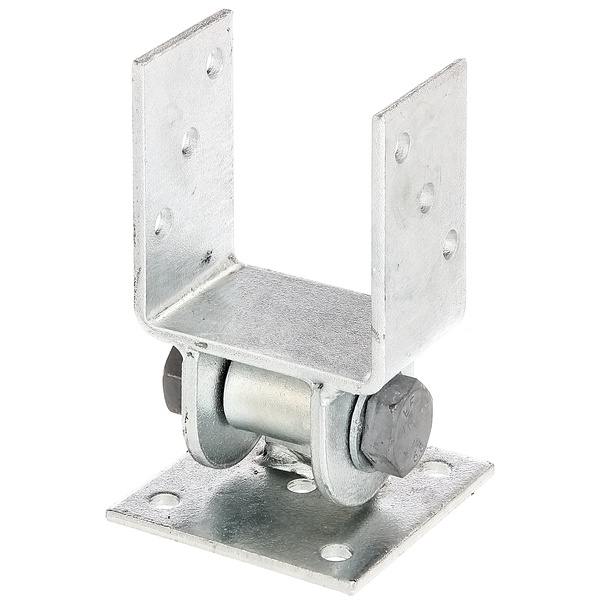 Pfostenträger mit bewegl. Oberteil, feuerverzinkt, zum Aufschr., l. Breite 91mm