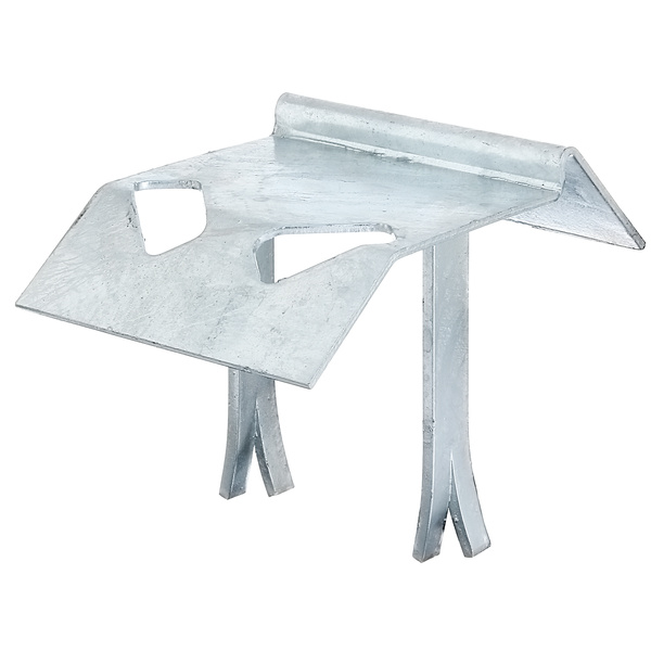 Auflaufstütze, mit angeschweißter Mauerkralle, feuerverzinkt, Breite 125mm