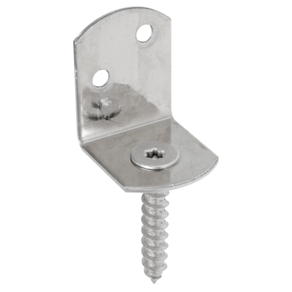 Flechtzaunhalter, L-Form, Edelstahl