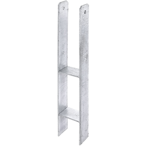 H-Pfostenträger, fvz, zEinbet., lichte Breite 91mm, Gesamthöhe 600mm, Stärke 6mm