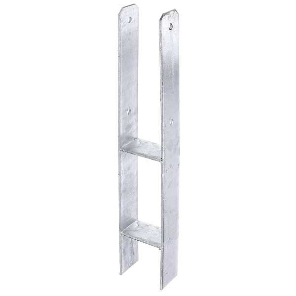 H-Pfostenträger, fvz, zEinbet., lichte Breite 91mm, Gesamthöhe 600mm, Stärke 5mm