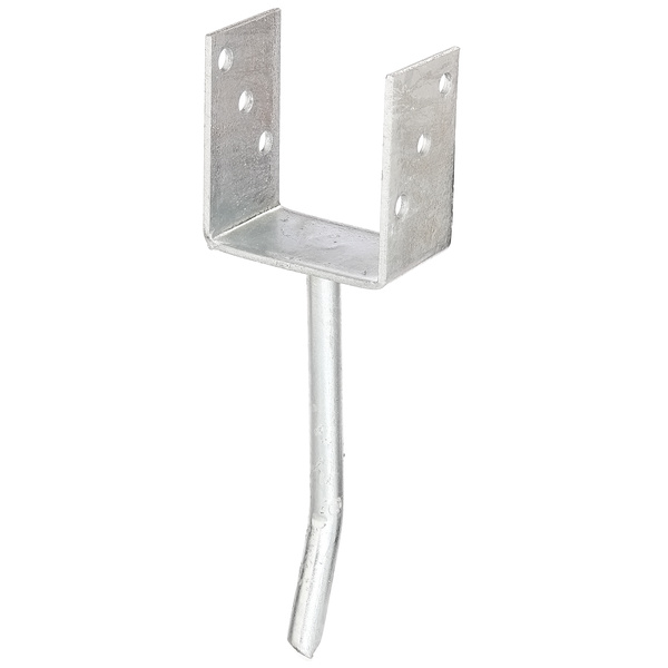 U-Pfostenträger/Betonanker Rundstahl, fvz, zEinbet., BxH 91x104mm, L Anker 200mm