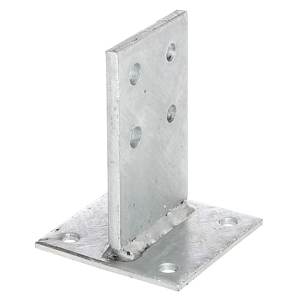 T-Pfostenträger mit Steg, feuerverzinkt, zum Aufschrauben, Steghöhe 130mm
