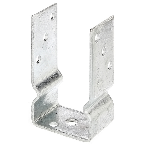 U-Pfostenträger, feuerverzinkt, z.Aufschrauben, BxH 81x150mm