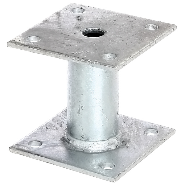 Pfostenträger, feuerverzinkt, zum Aufschrauben, Länge obere Platte 100mm