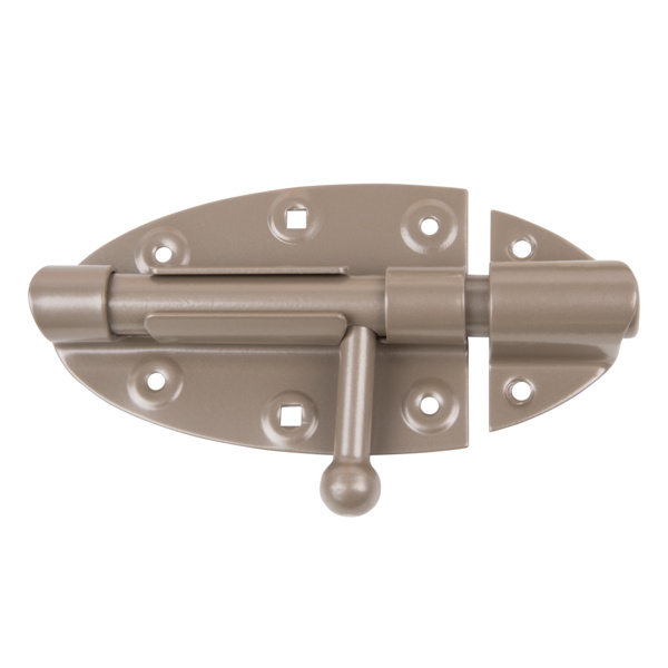 DURAVIS® Bolzen-Schlossriegel/rund.Griff, blau vz, duplexbeschichtet, 112 x 72 mm