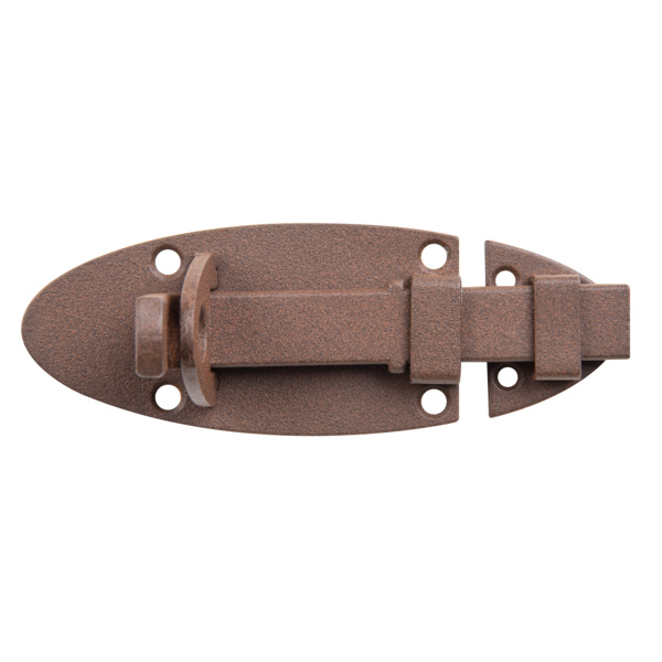 DURAVIS® Schlossriegel mit flachem Griff, blau vz, duplexbeschichtet, 90 x 44