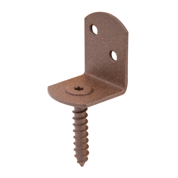 DURAVIS® Flechtzaunhalter, L-Form, blau vz, duplexbeschichtet, 83/30 x 32 x 38 mm