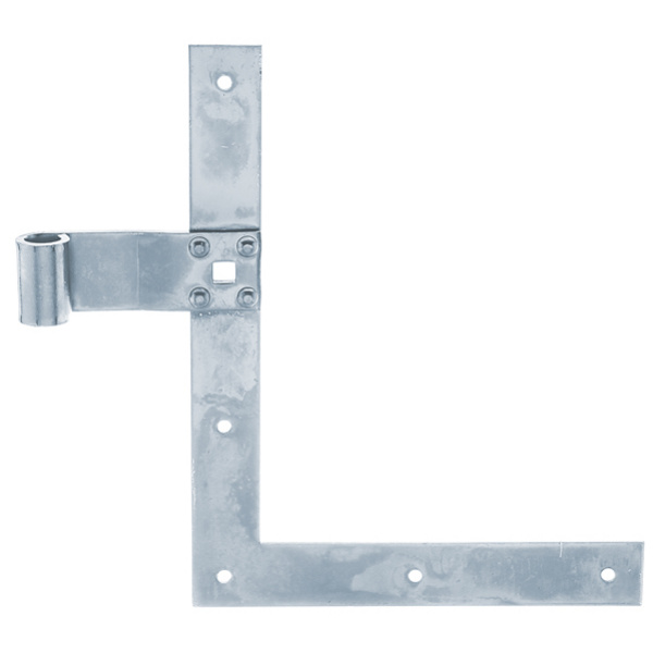 Fensterladen-Winkelband, gerade, oben, gelb verzinkt, HxL 250x200mm, Rolle Ø13mm