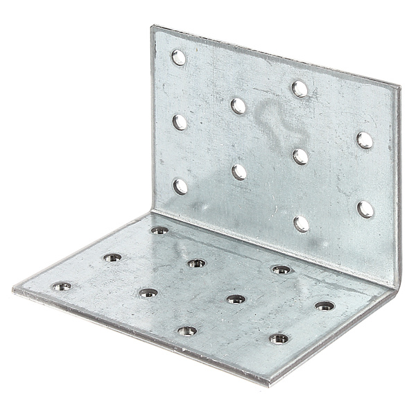 Lochplattenwinkel, sendzimirverzinkt, TxHxB 60x60x80mm