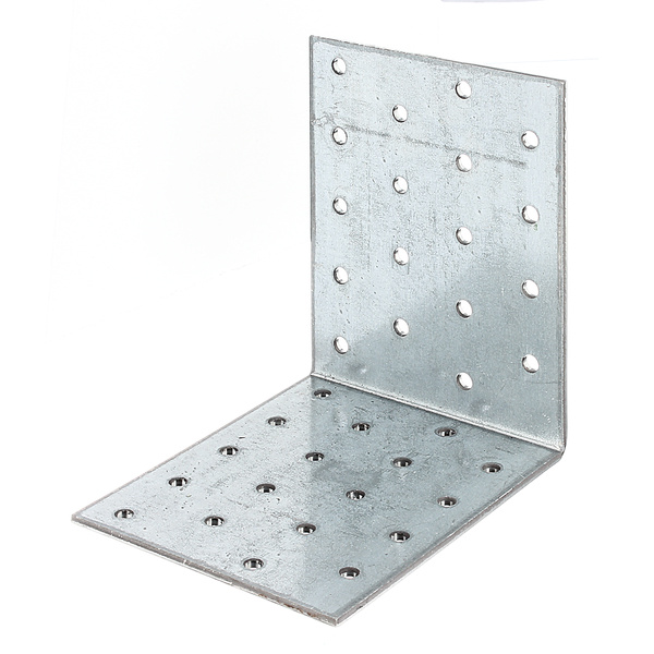Lochplattenwinkel, sendzimirverzinkt, TxHxB 100x100x80mm