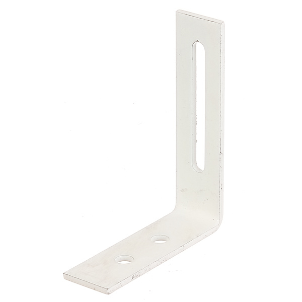 Verstellwinkel, mit Langloch, zinkphosphatiert, weiß beschicht.TxHxB 65x80x20mm