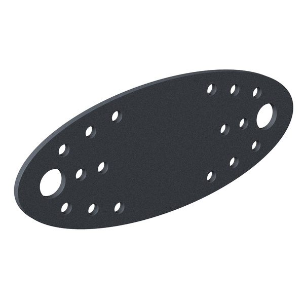 Flachverbinder Ovado, verz., graphitgrau beschichtet,135x55mm