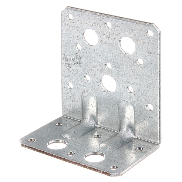 Schwerlast-Winkelverbinder m.zwei Sicken, sendzimirverzinkt, TxHxB 50x90x80mm