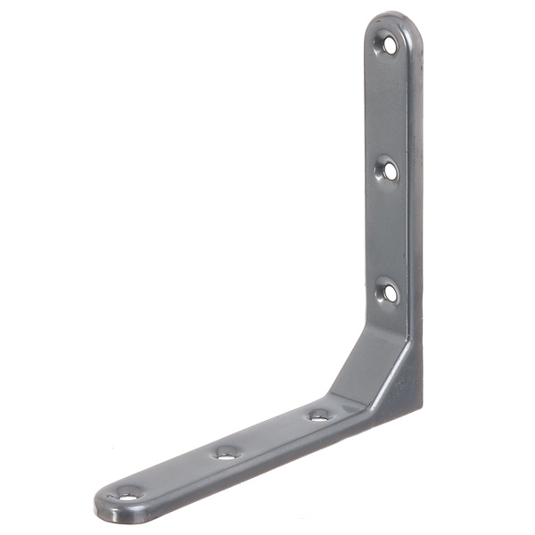 Zierwinkel, geprägt, aluminiumgrau kunststoffbeschichtet, TxHxB 130x130x21mm